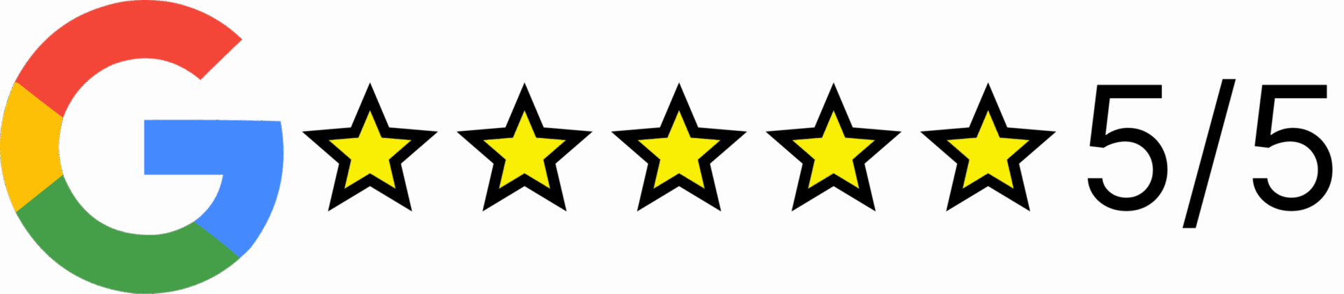 Google Review Banner de puntuación de estrellas de Google